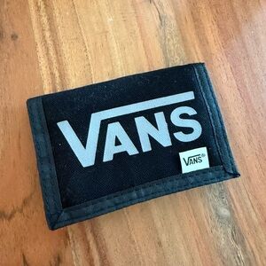 Vans Black and Gray Logo Wallet